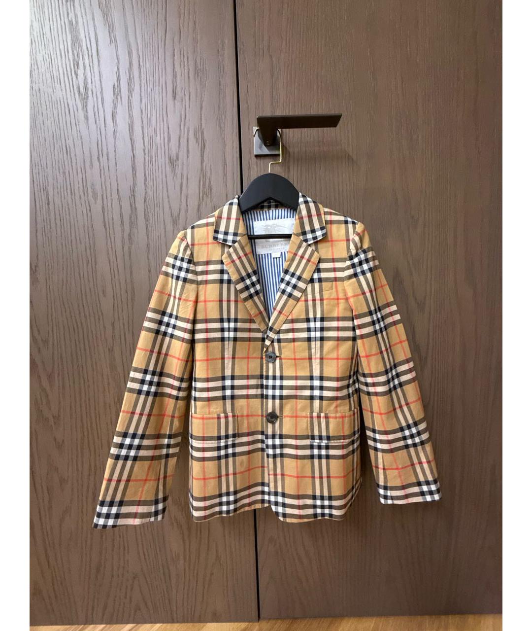 BURBERRY Бежевый хлопковый жакет / жилет, фото 8