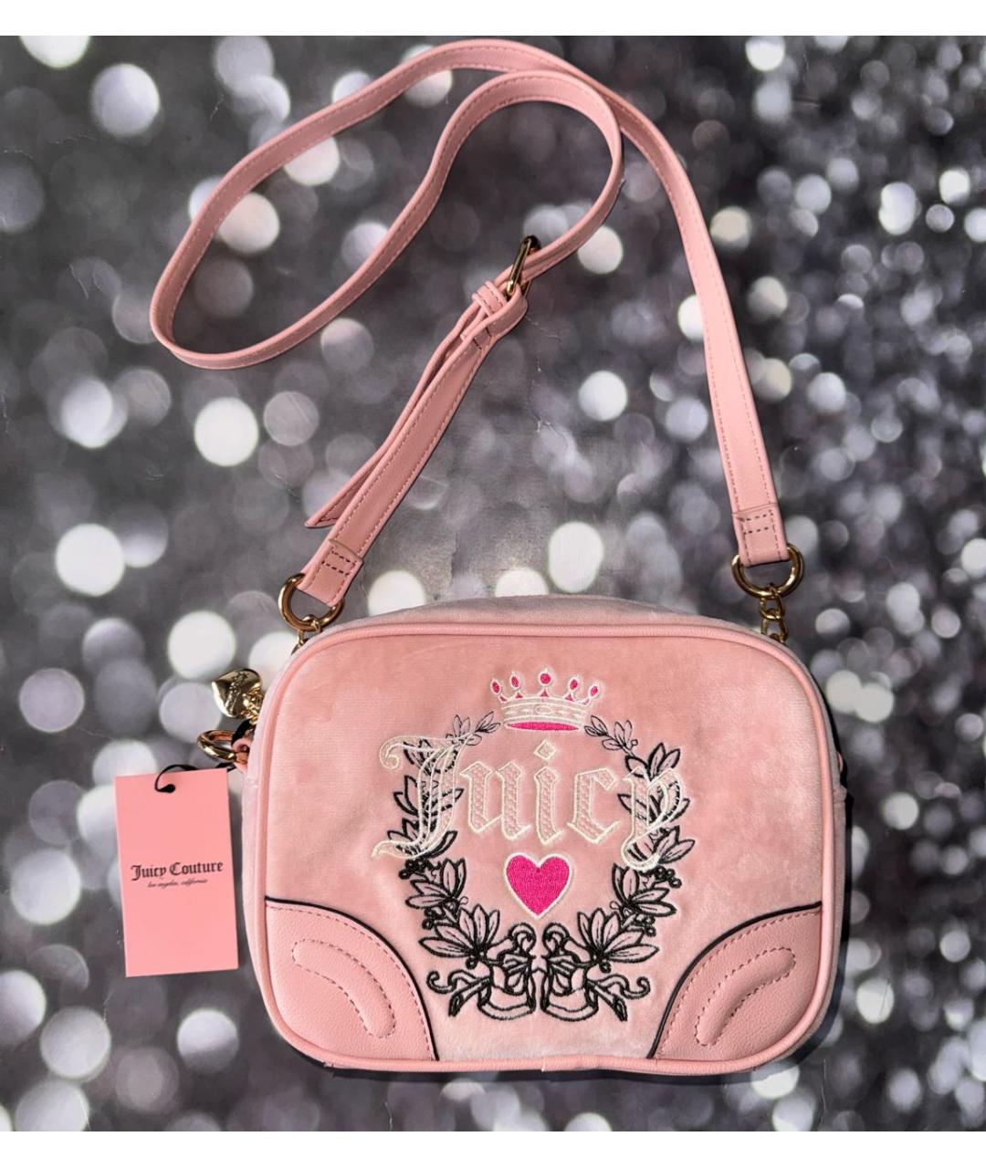 JUICY COUTURE Розовая сумка через плечо, фото 6