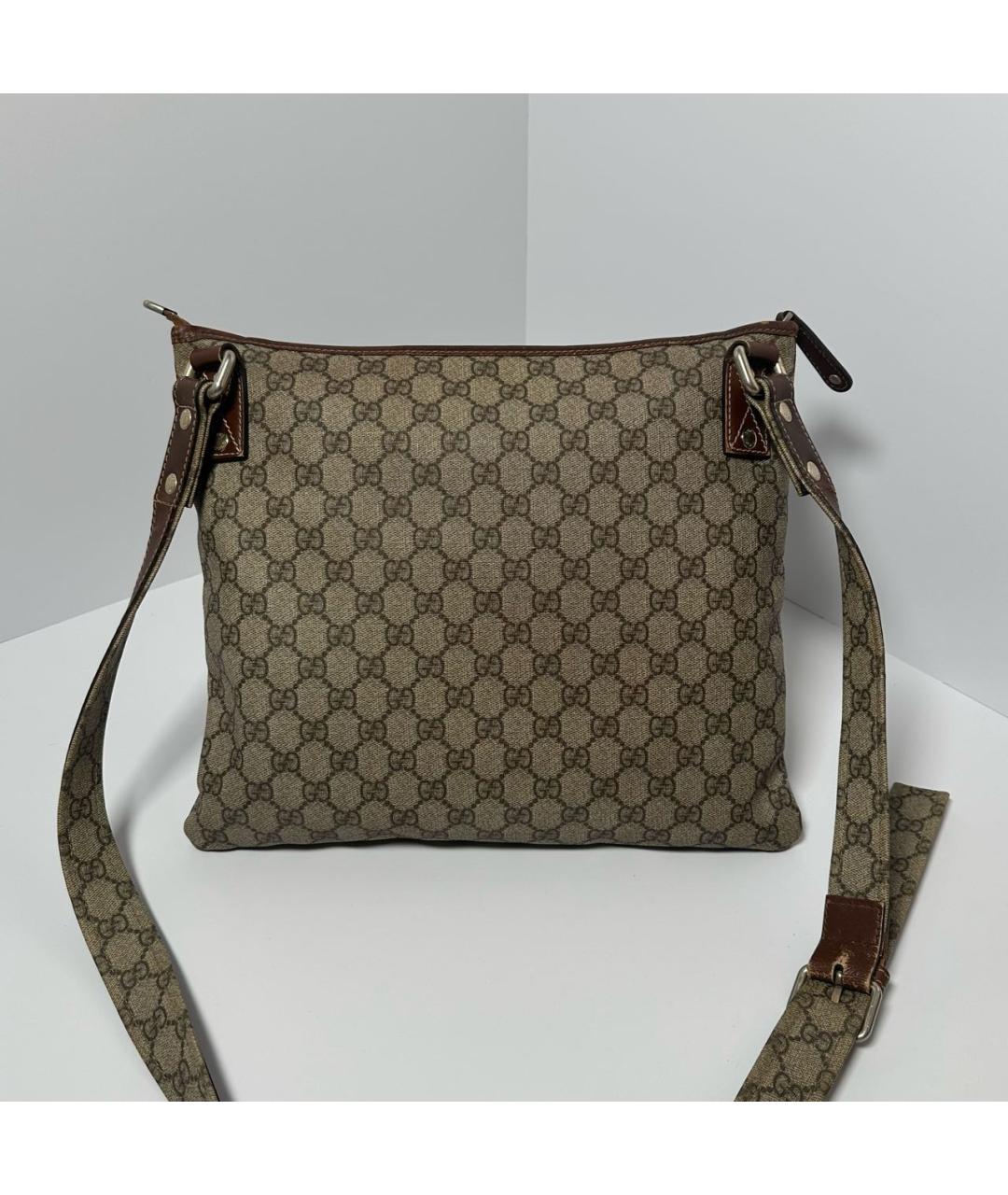 GUCCI Бежевая кожаная сумка через плечо, фото 3