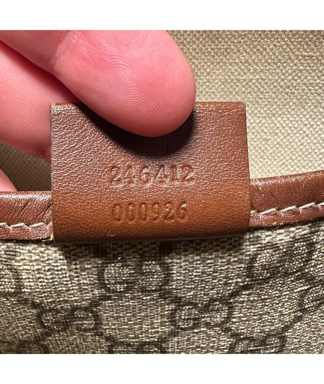 GUCCI Бежевая кожаная сумка через плечо, фото 6