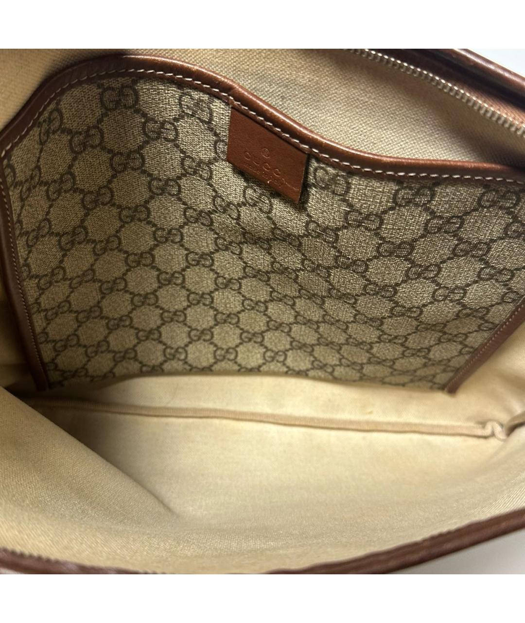 GUCCI Бежевая кожаная сумка через плечо, фото 4