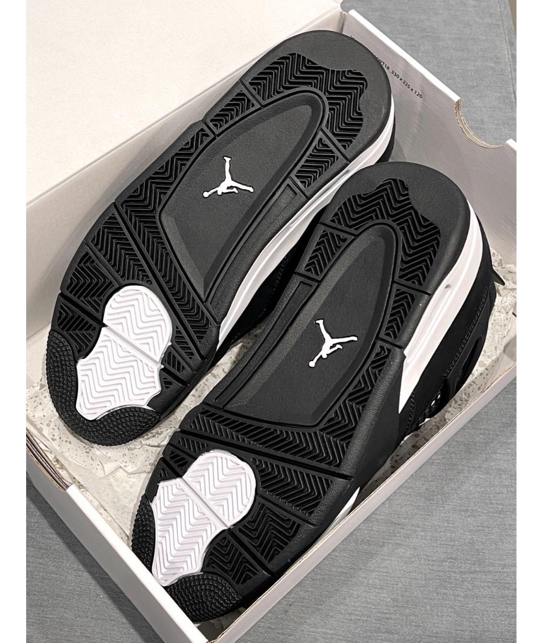 JORDAN Черные нубуковые высокие кроссовки / кеды, фото 8