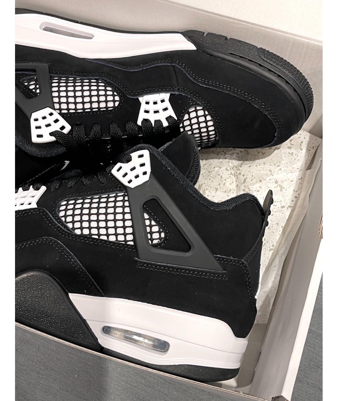 JORDAN Черные нубуковые высокие кроссовки / кеды, фото 6