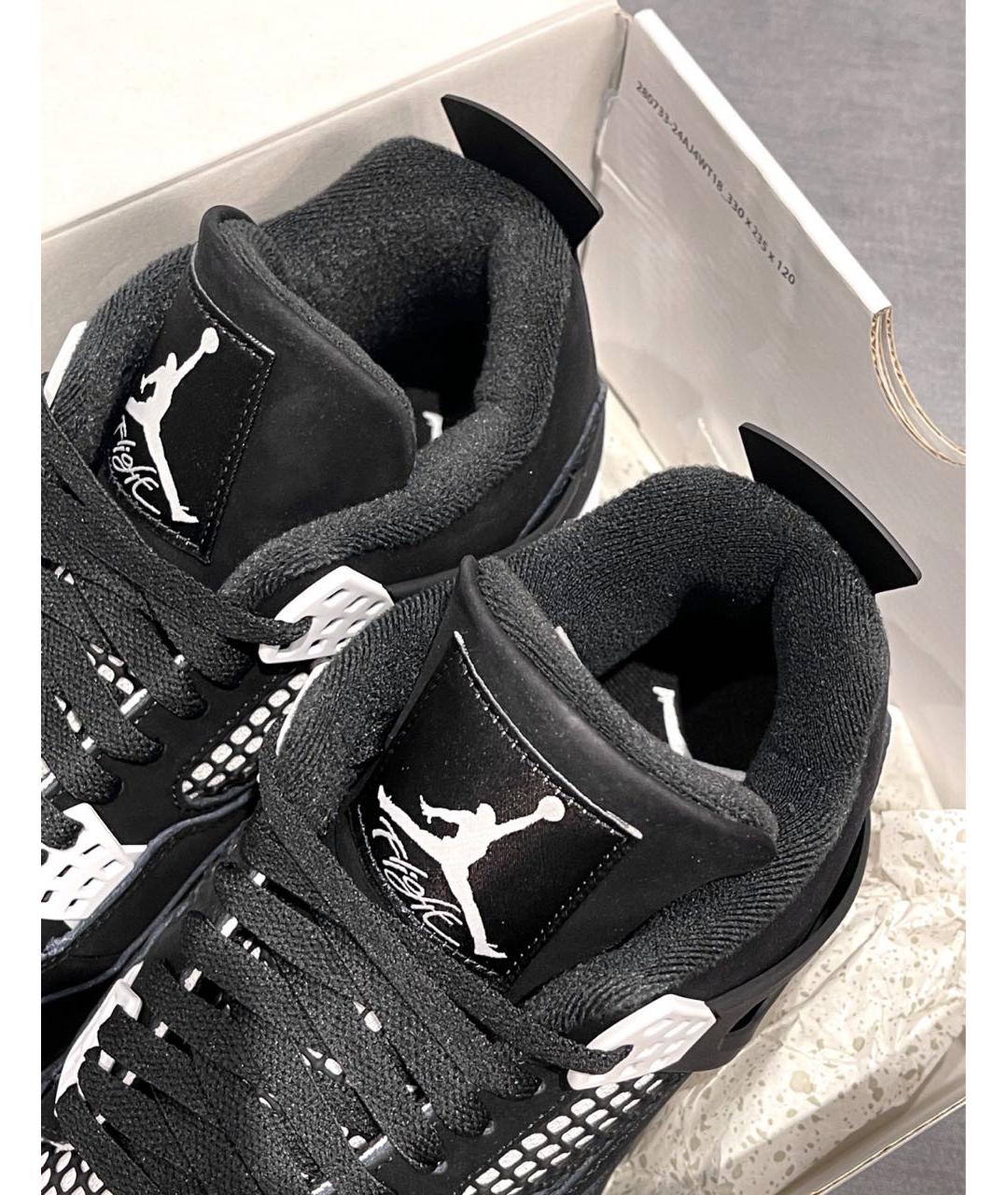 JORDAN Черные нубуковые высокие кроссовки / кеды, фото 7