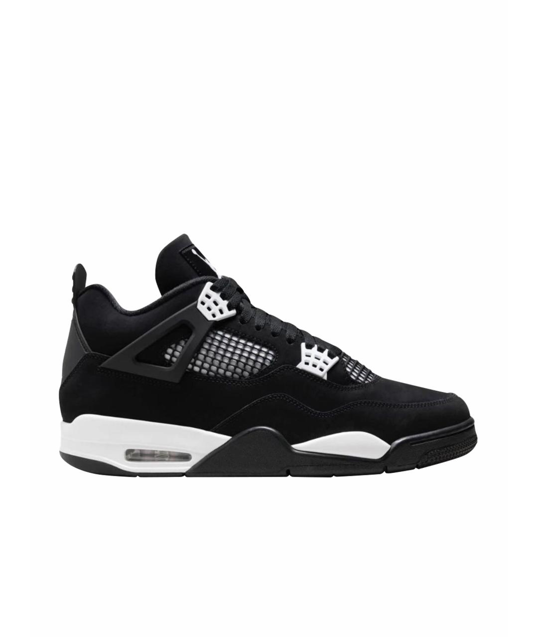 JORDAN Черные нубуковые высокие кроссовки / кеды, фото 1