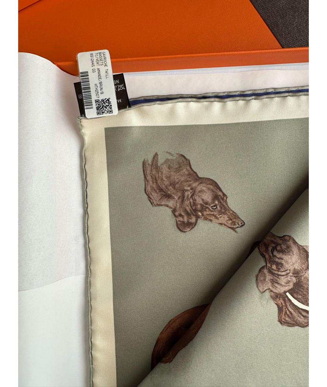 HERMES Мульти шелковый платок, фото 3