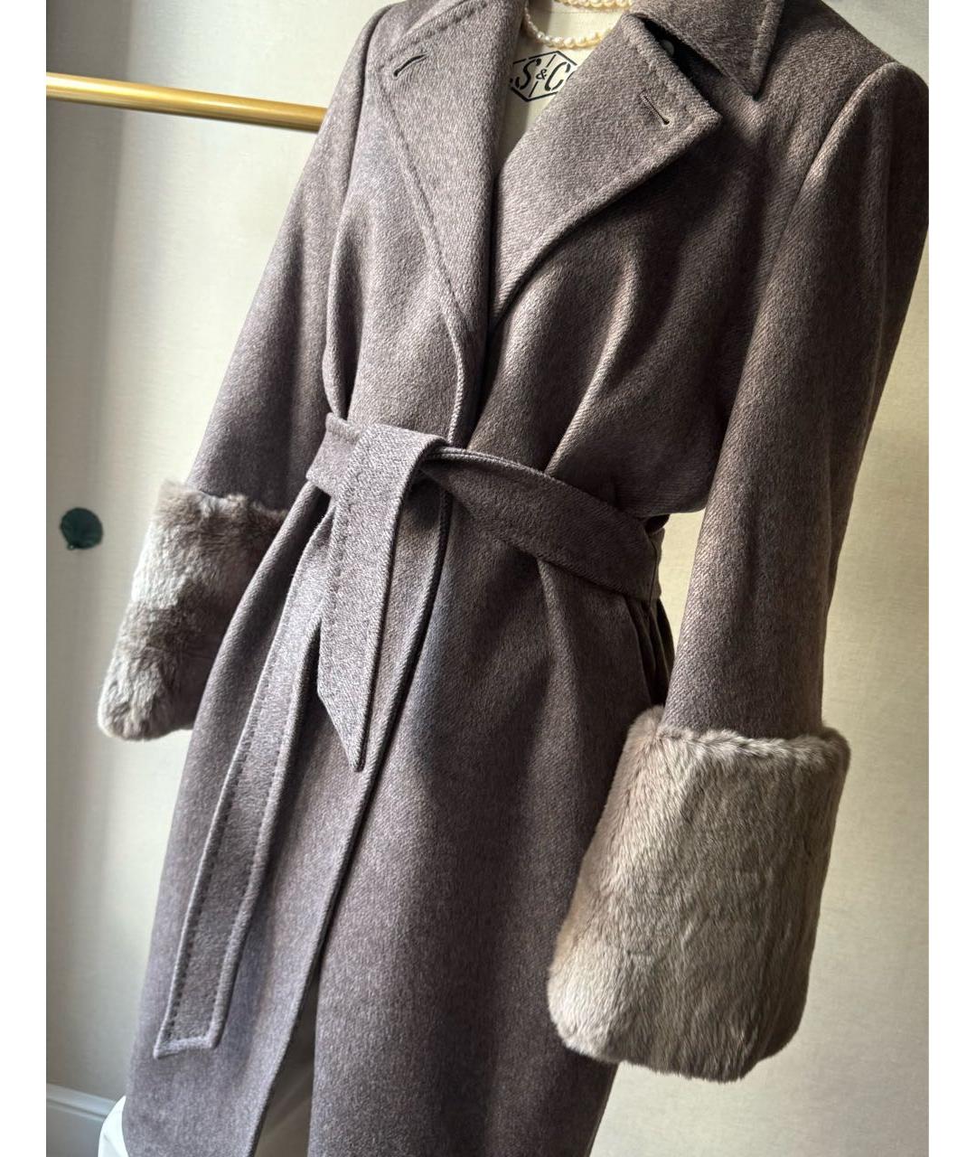 MAX MARA Антрацитовое кашемировое пальто, фото 8