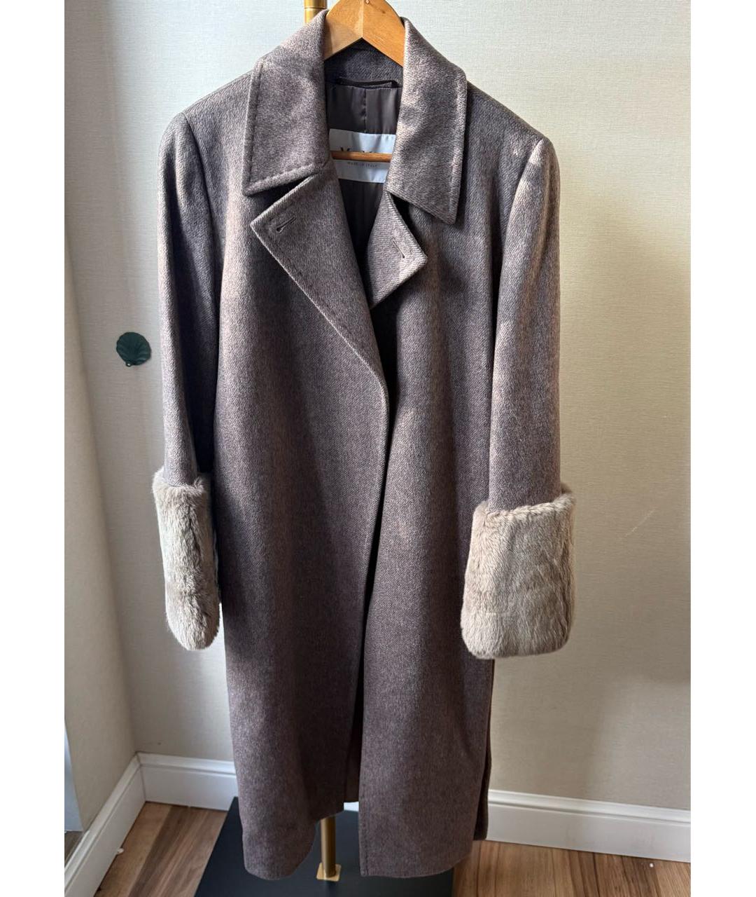 MAX MARA Антрацитовое кашемировое пальто, фото 4