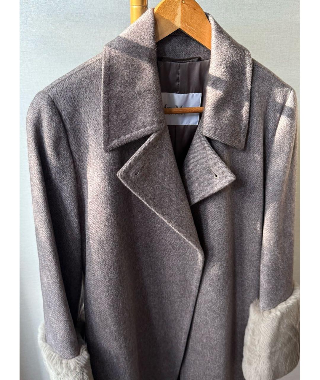 MAX MARA Антрацитовое кашемировое пальто, фото 5