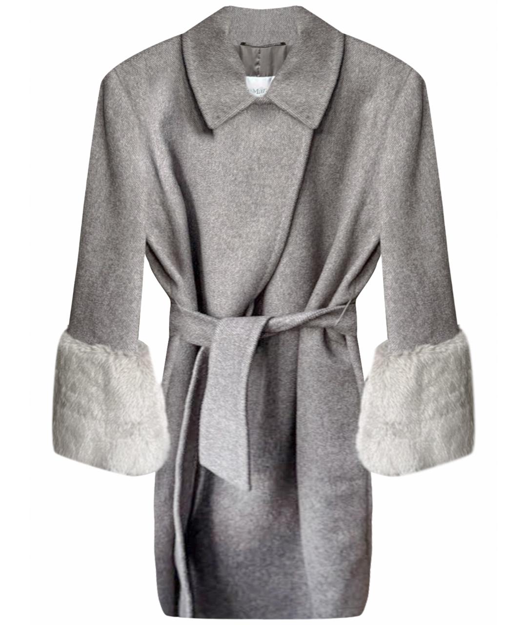 MAX MARA Антрацитовое кашемировое пальто, фото 1