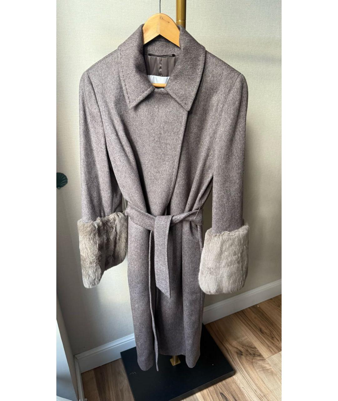 MAX MARA Антрацитовое кашемировое пальто, фото 9