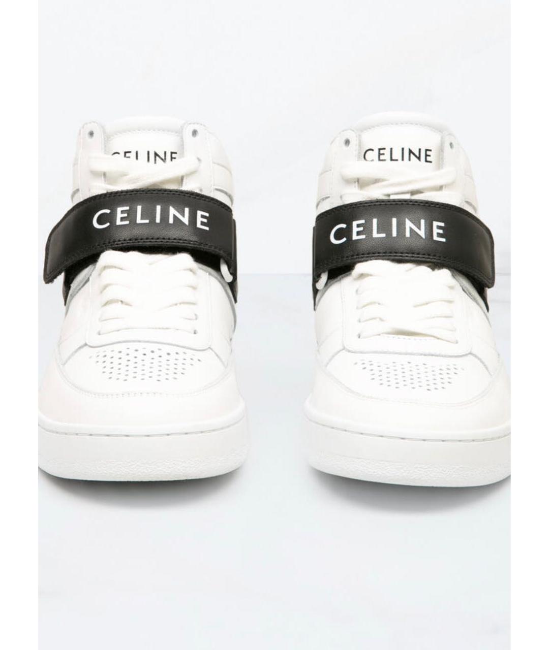 CELINE Белые кожаные кроссовки, фото 2