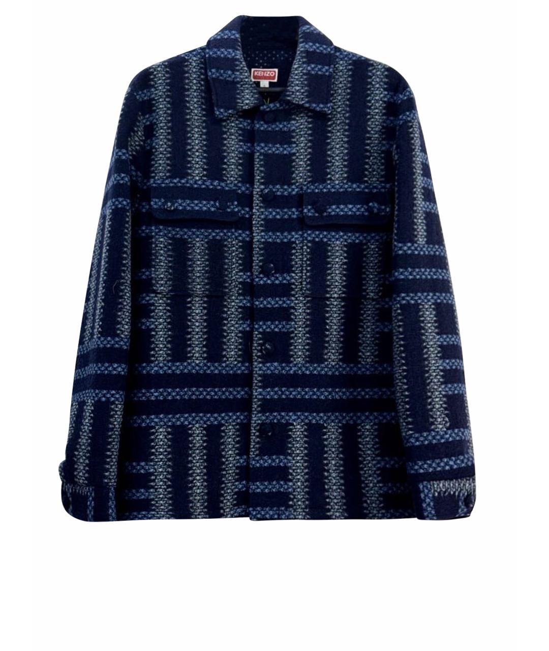 KENZO Темно-синяя шерстяная куртка, фото 1