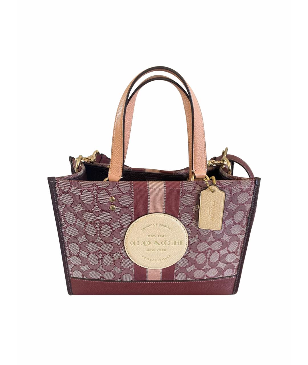 COACH Бордовая сумка тоут, фото 1