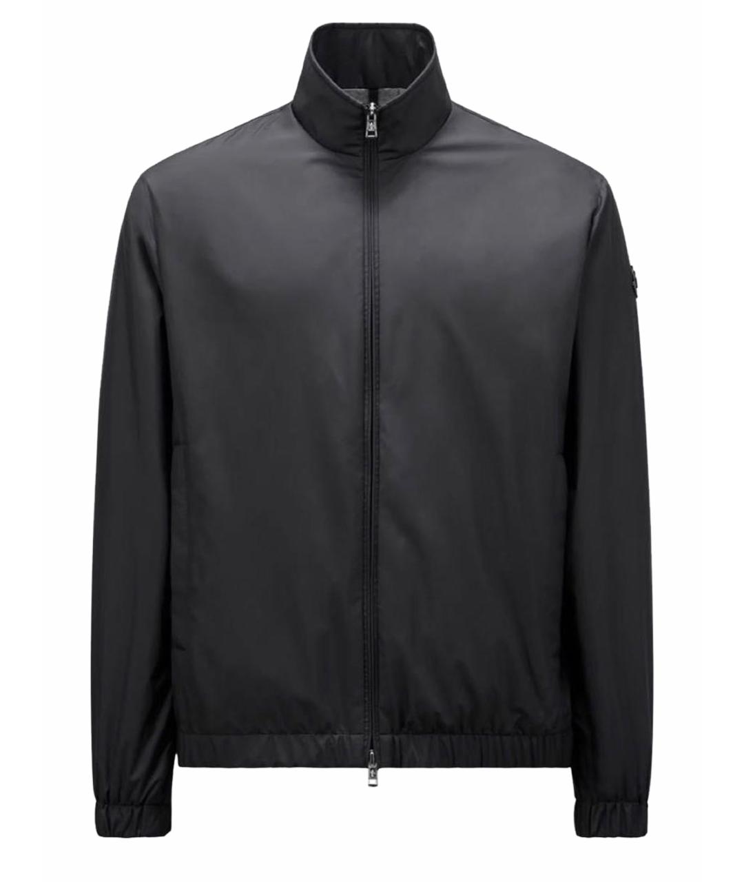 MONCLER Темно-синяя полиэстеровая куртка, фото 1