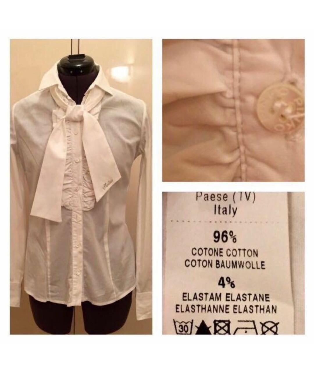 PINKO KIDS Белая хлопковая рубашка/блузка, фото 3