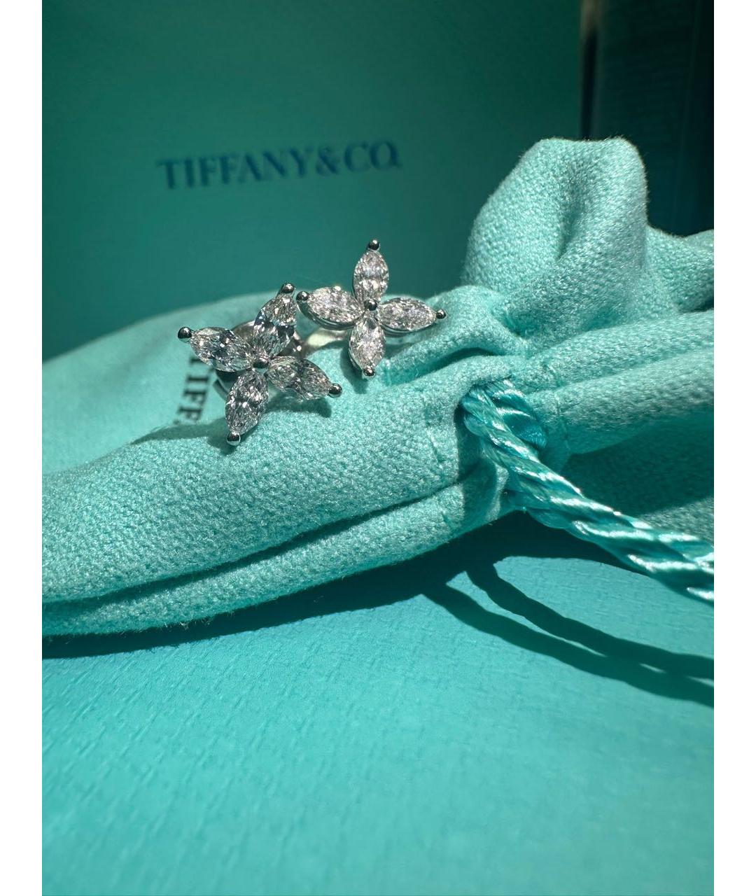 TIFFANY&CO Серебряные платиновые серьги, фото 7