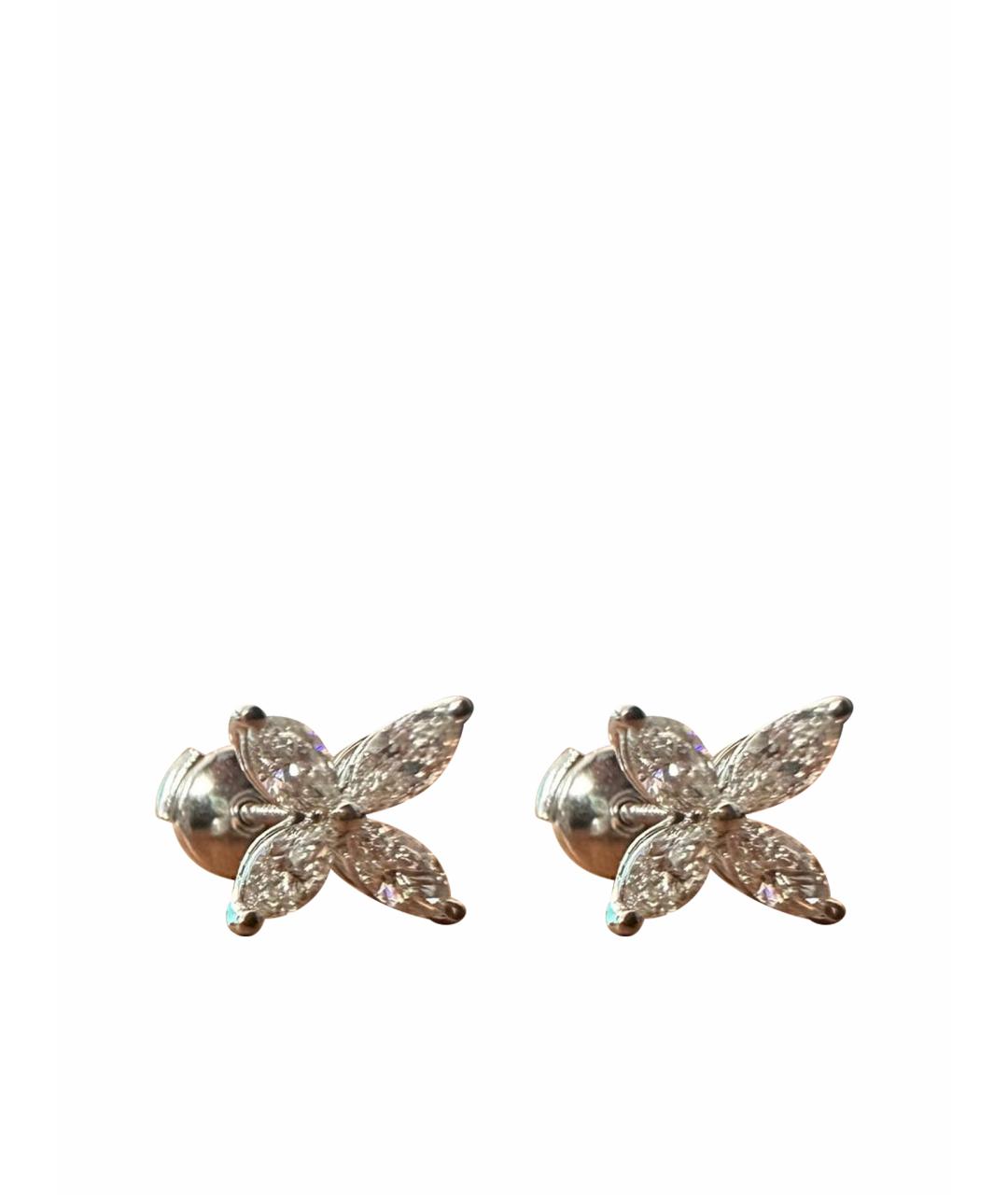 TIFFANY&CO Серебряные платиновые серьги, фото 1