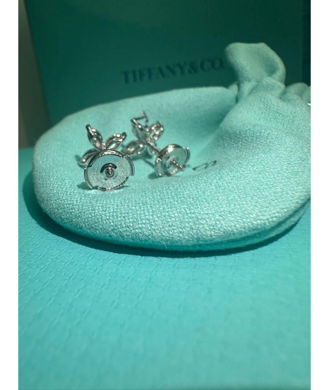 TIFFANY&CO Серебряные платиновые серьги, фото 6