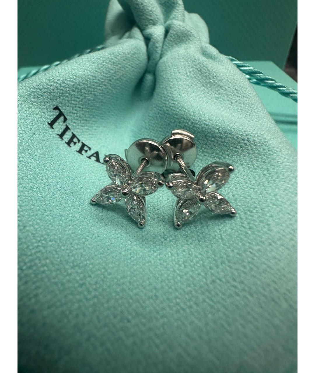 TIFFANY&CO Серебряные платиновые серьги, фото 3