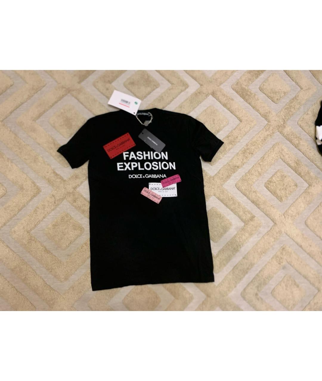 DOLCE&GABBANA Черная футболка, фото 4