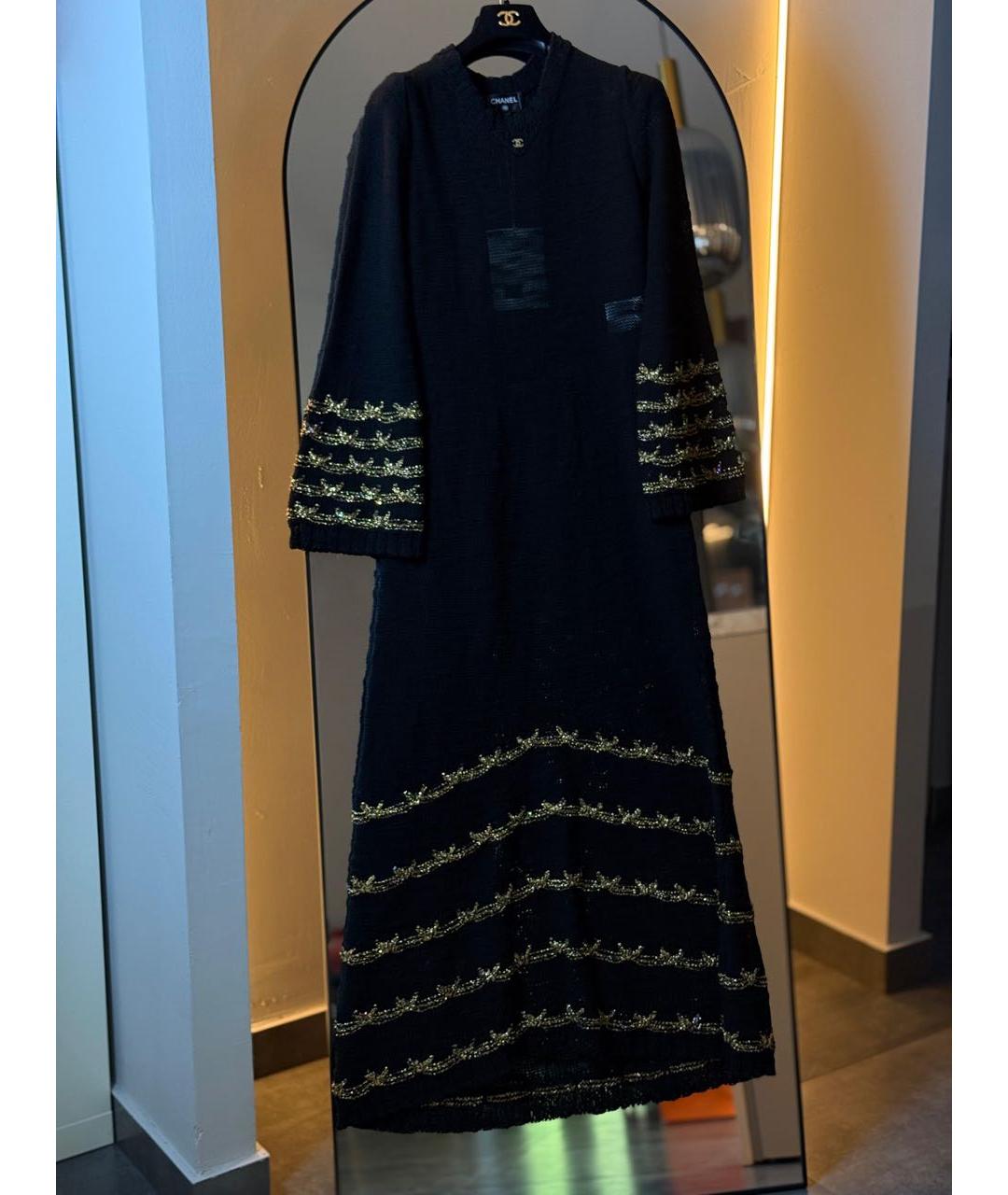 CHANEL Черное шерстяное платье, фото 8