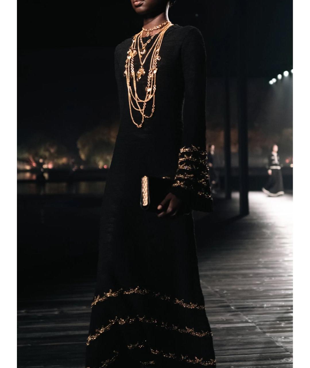 CHANEL Черное шерстяное платье, фото 4