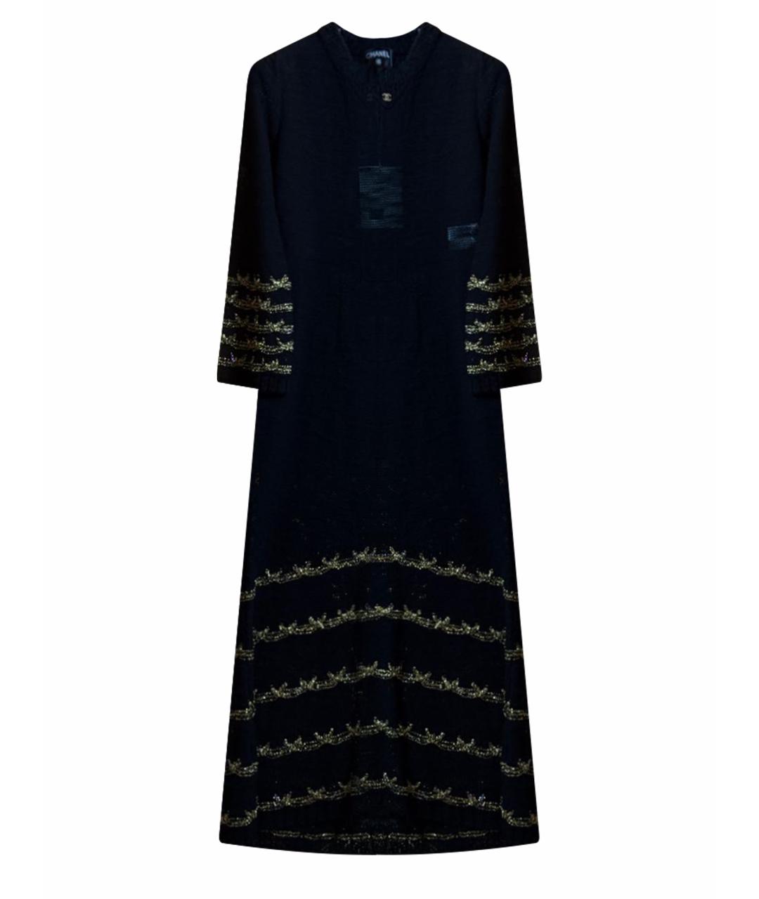 CHANEL Черное шерстяное платье, фото 1