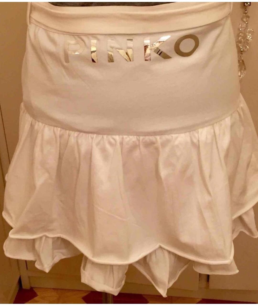 PINKO KIDS Белая хлопковая юбка, фото 3