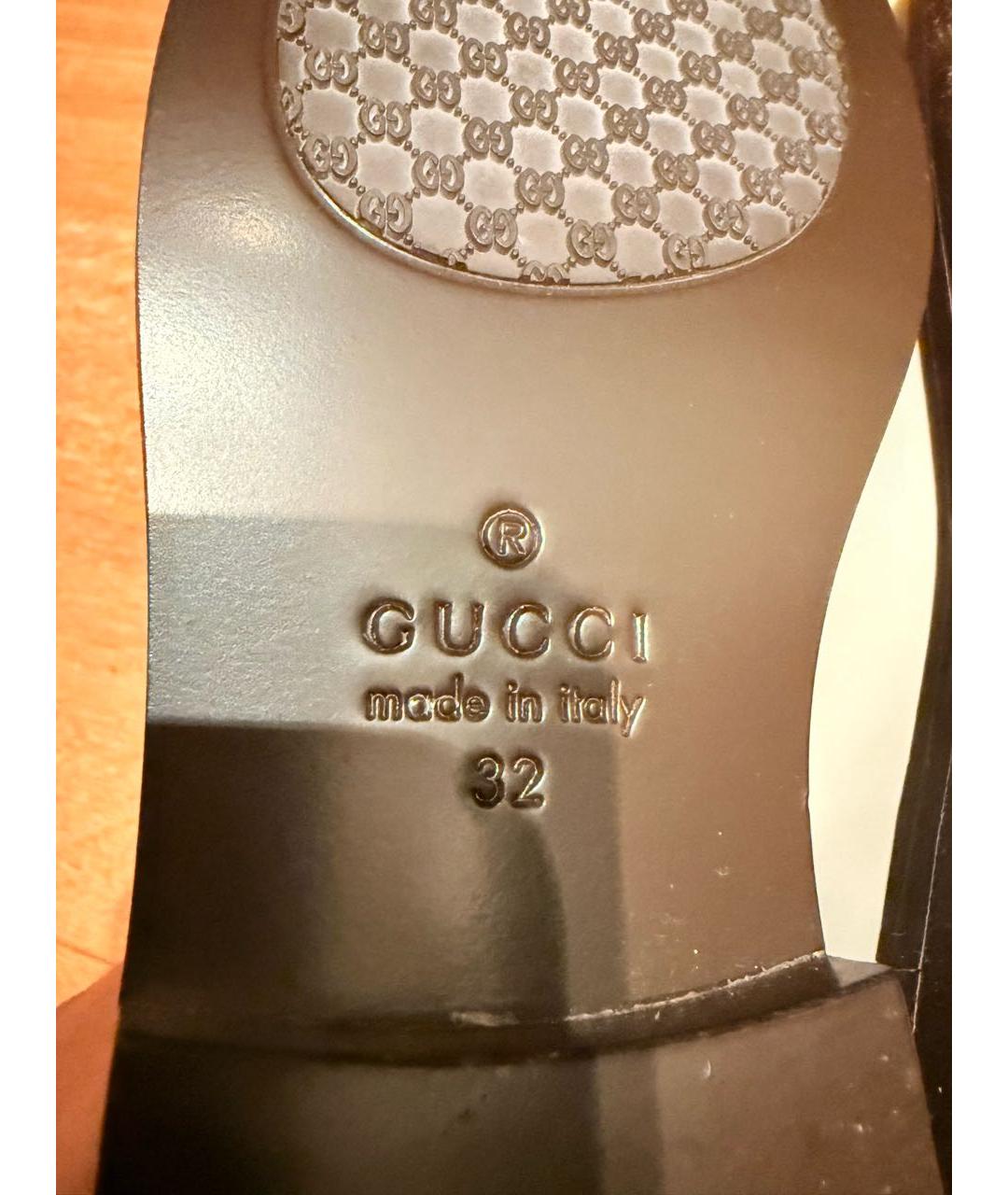 GUCCI KIDS Серые кожаные лоферы и мокасины, фото 5