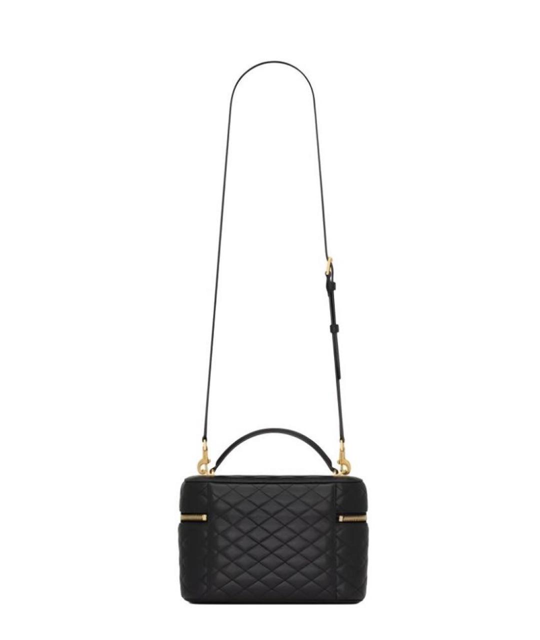 SAINT LAURENT Черная кожаная косметичка, фото 5