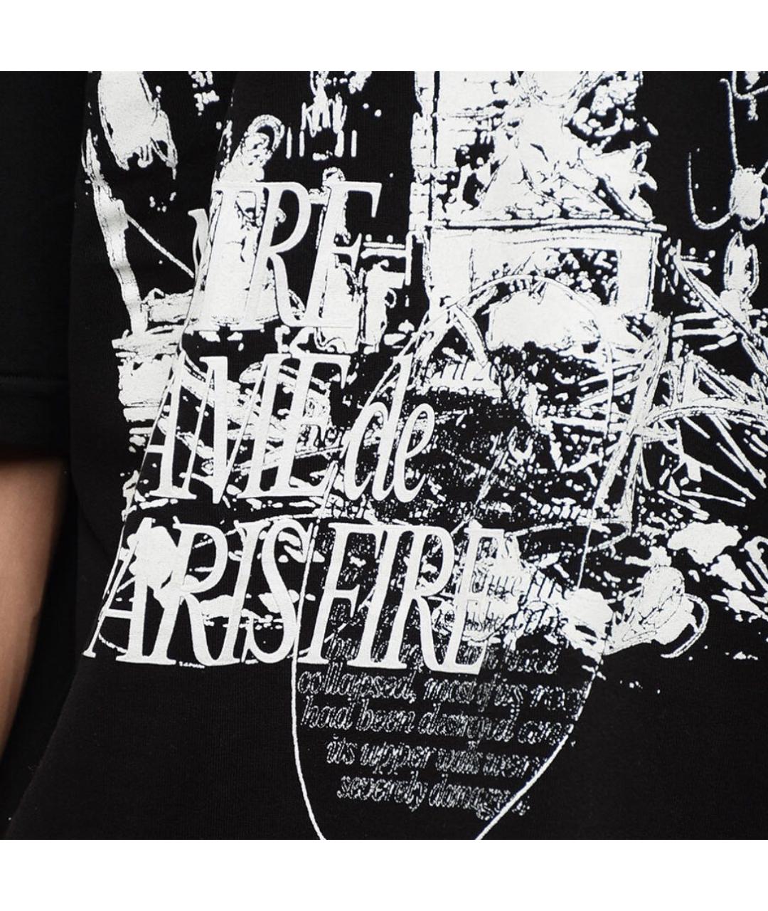 1989 STUDIO Черная хлопковая футболка, фото 4