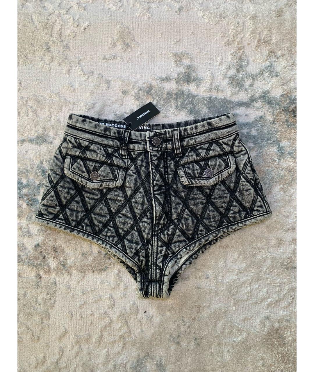 DIESEL Антрацитовые хлопковые шорты, фото 4
