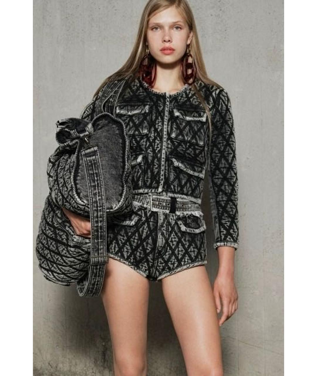 DIESEL Антрацитовые хлопковые шорты, фото 2