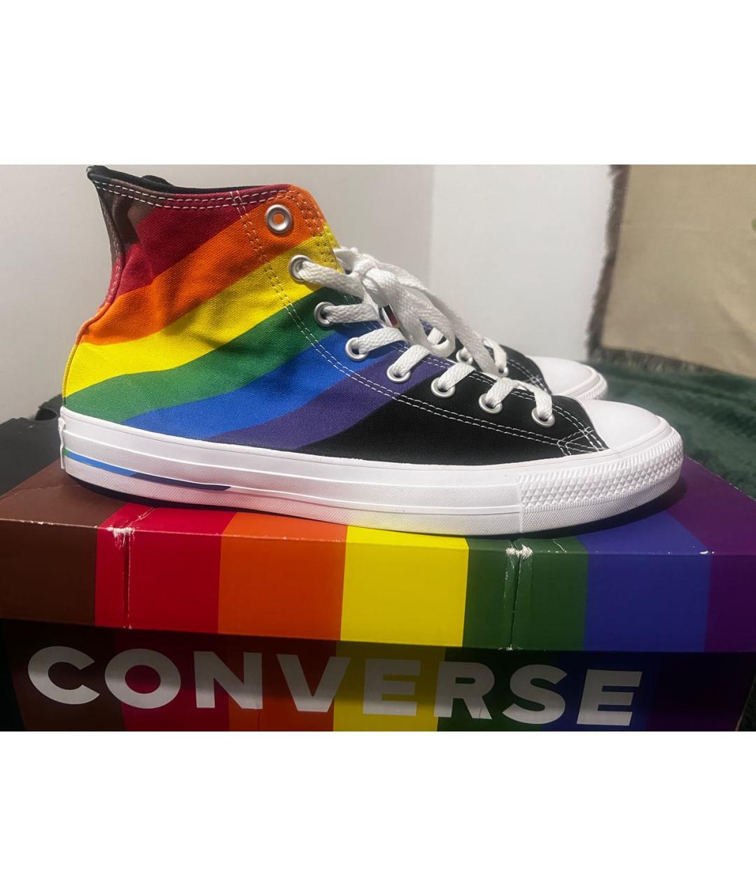 CONVERSE Мульти текстильные высокие кроссовки / кеды, фото 5
