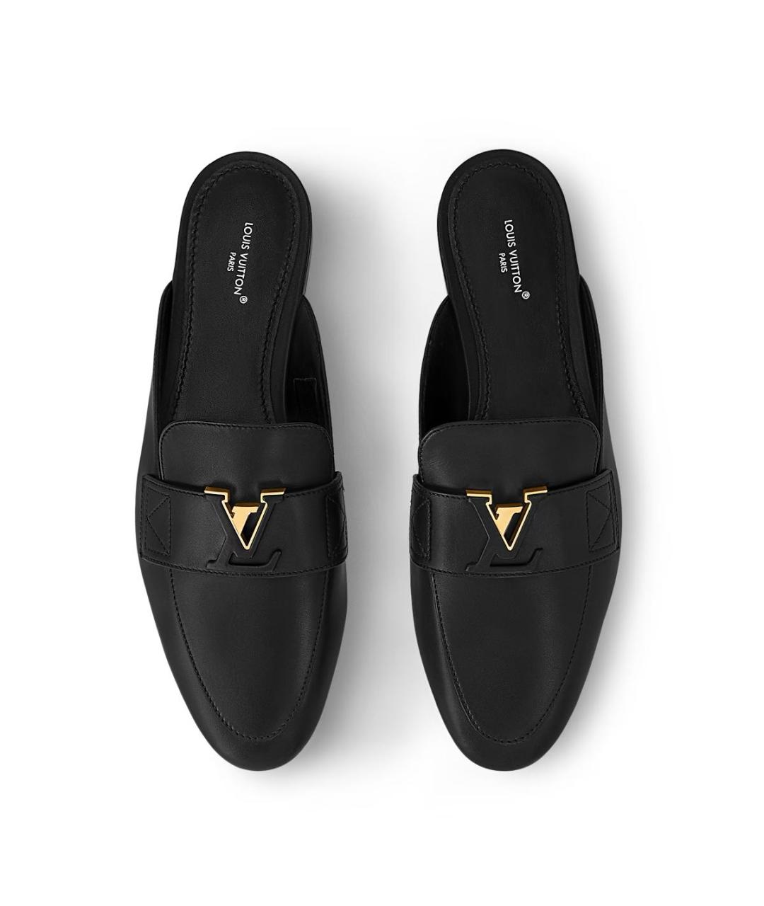 LOUIS VUITTON Черные кожаные мокасины, фото 3