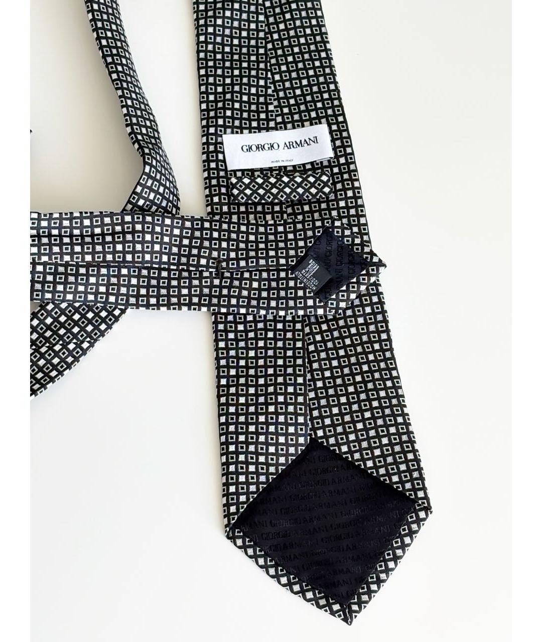 GIORGIO ARMANI Черный шелковый галстук, фото 9