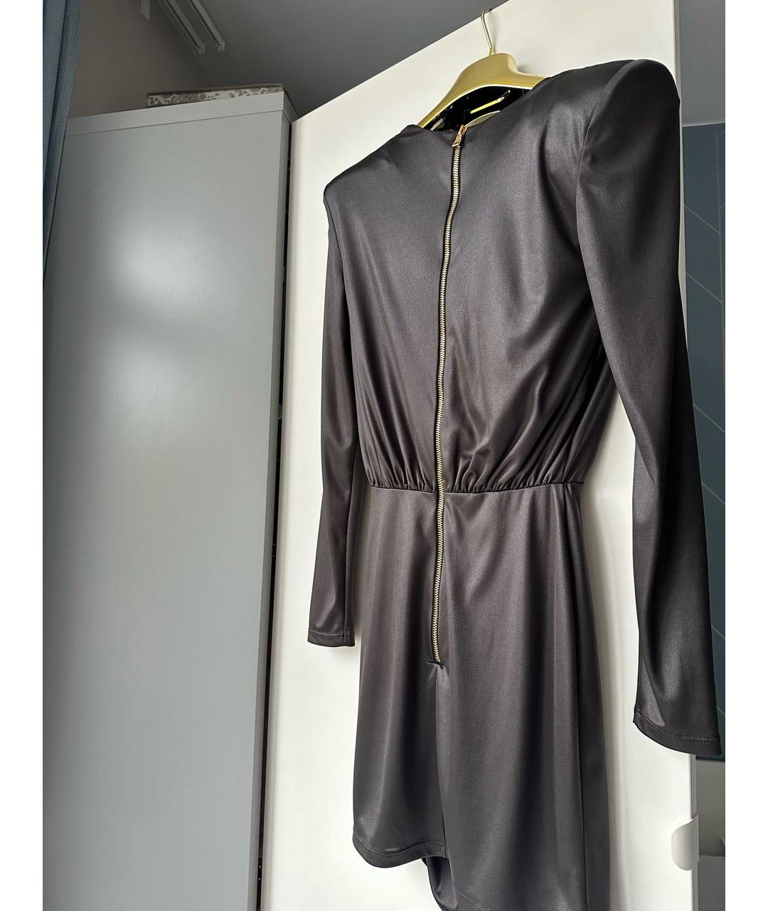 BALMAIN Черное полиэстеровое вечернее платье, фото 2