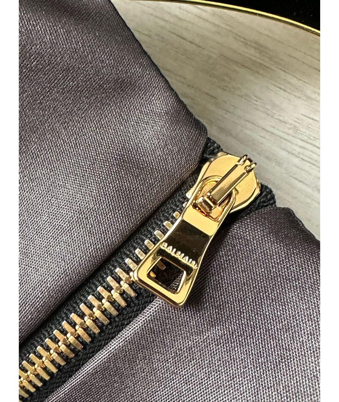 BALMAIN Черное полиэстеровое вечернее платье, фото 6