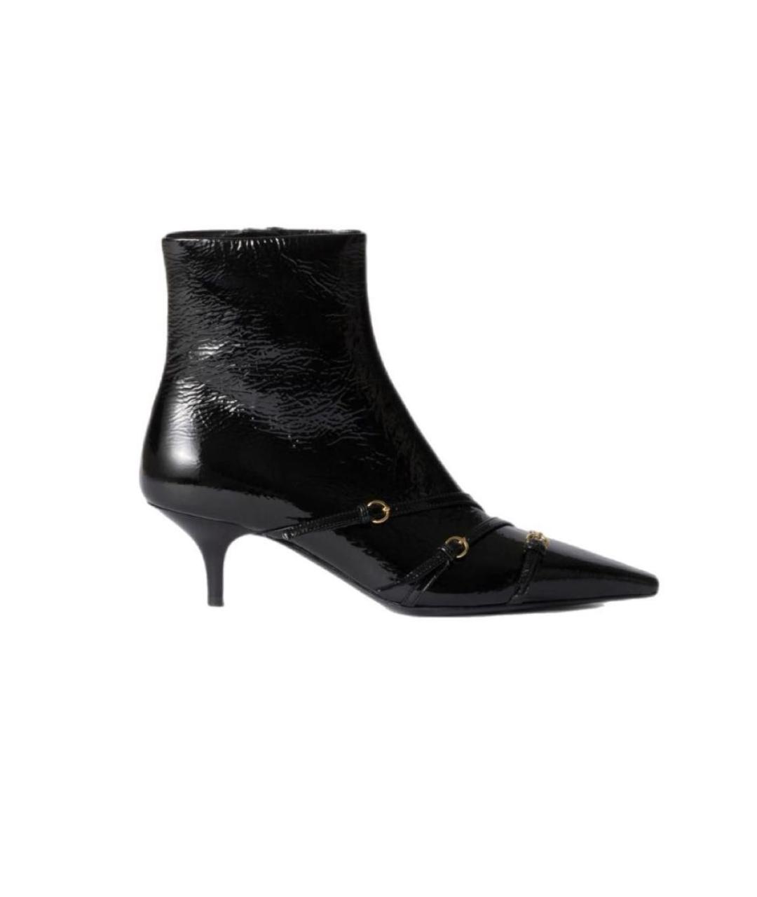 MIU MIU Черные кожаные ботильоны, фото 1