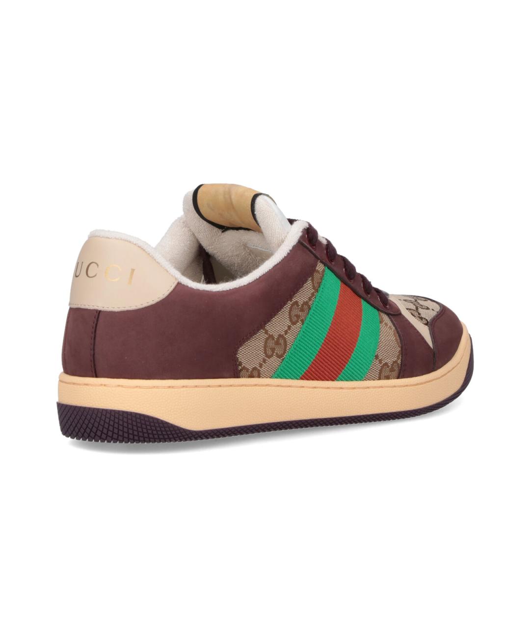 GUCCI Коричневые низкие кроссовки / кеды, фото 4