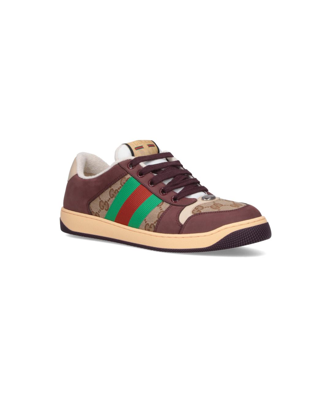 GUCCI Коричневые низкие кроссовки / кеды, фото 2