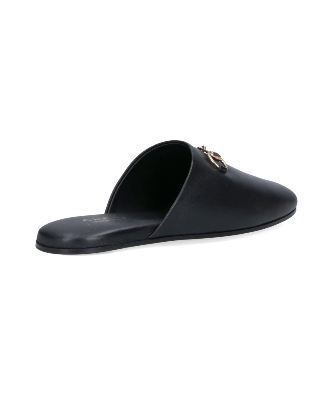 GUCCI Черные кожаные мюли, фото 4