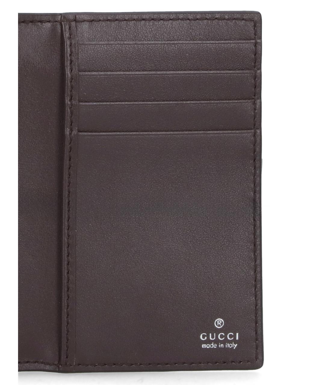 GUCCI Коричневый кожаный кошелек, фото 4