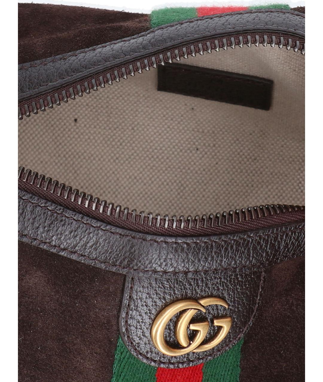 GUCCI Коричневая кожаная сумка тоут, фото 5