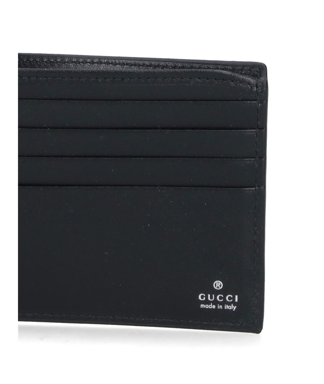 GUCCI Черный кожаный кошелек, фото 4