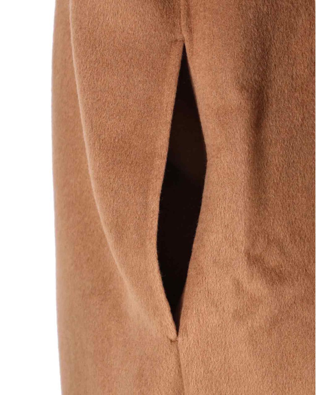 CALVIN KLEIN Коричневое шерстяное пальто, фото 3