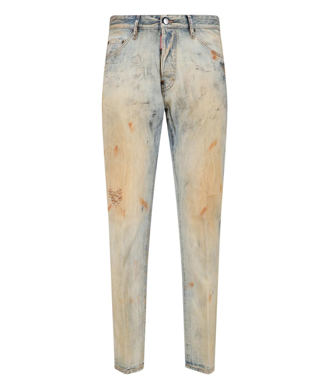 DSQUARED2 Синие хлопковые прямые джинсы, фото 1