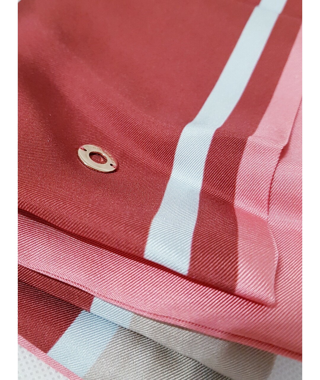 LORO PIANA Розовый шелковый шарф, фото 9