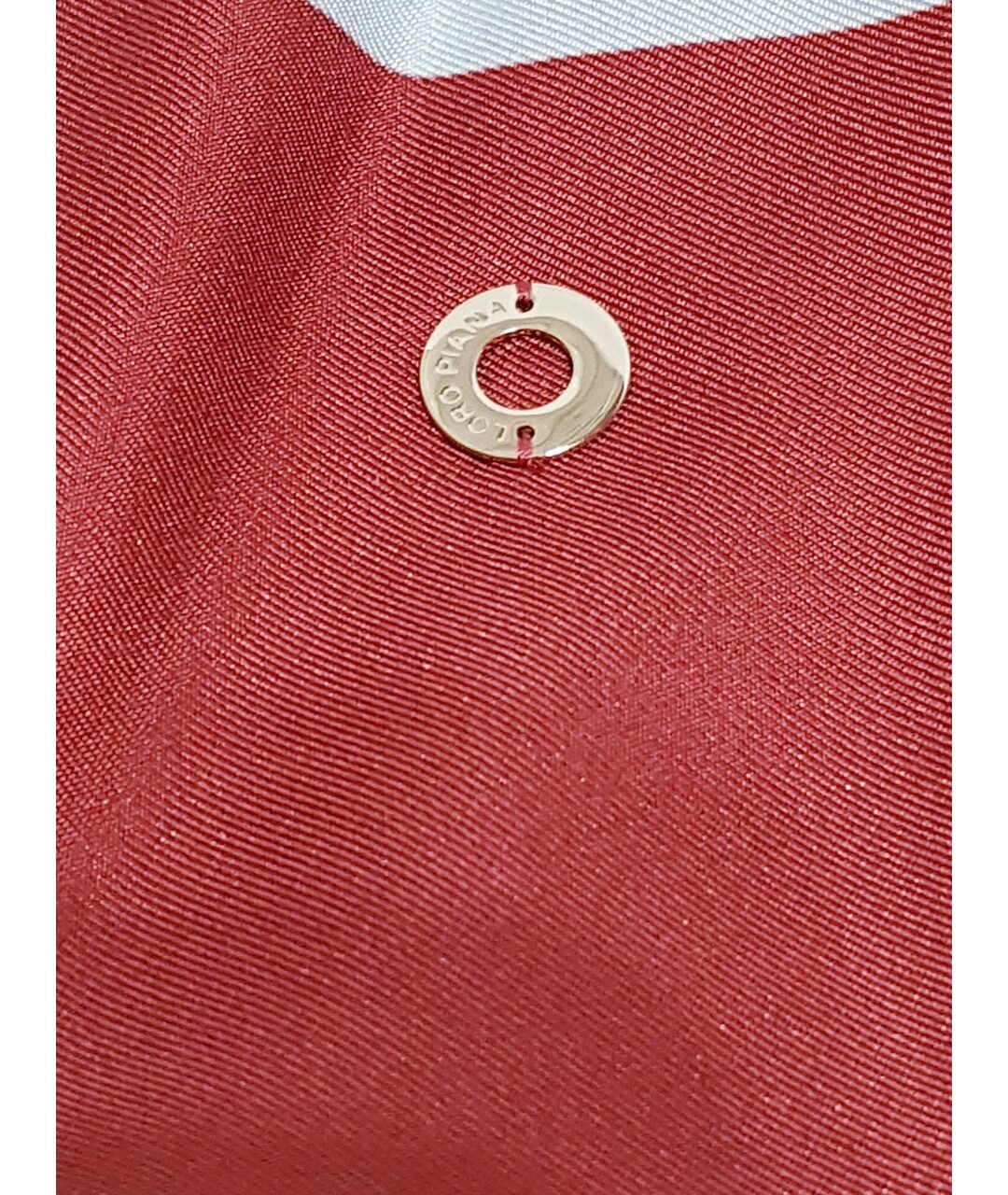 LORO PIANA Розовый шелковый шарф, фото 8